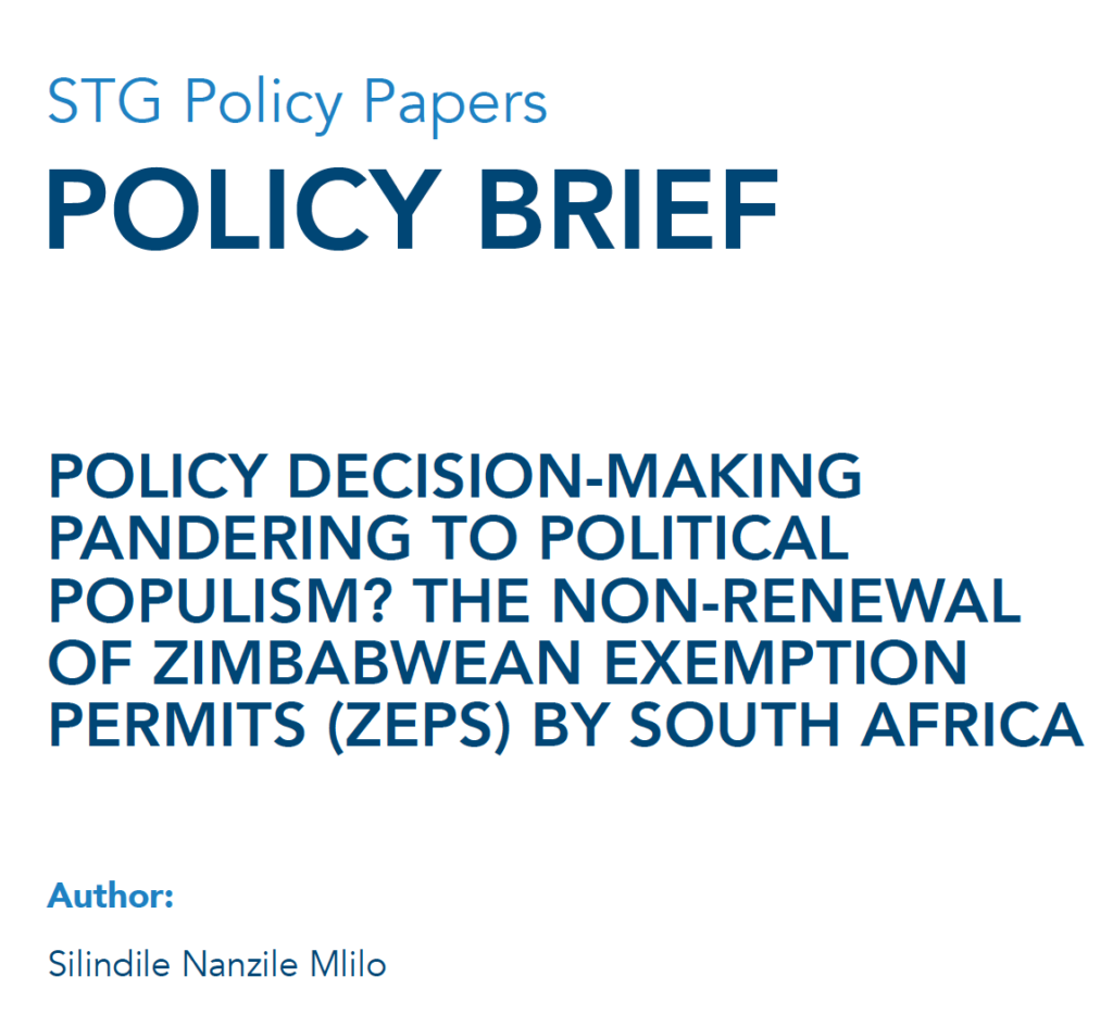 Policy decision-making pandering to political populism? the non-renewal of Zimbabwean Exemption Permits (ZEPS) by South Africa
