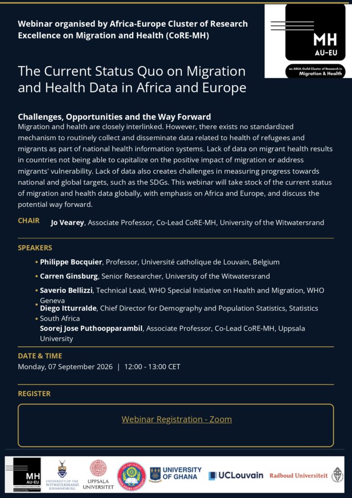 INVITE: The Current Status Quo on Migration and Health Data in Africa and Europe - 7 September 2026
